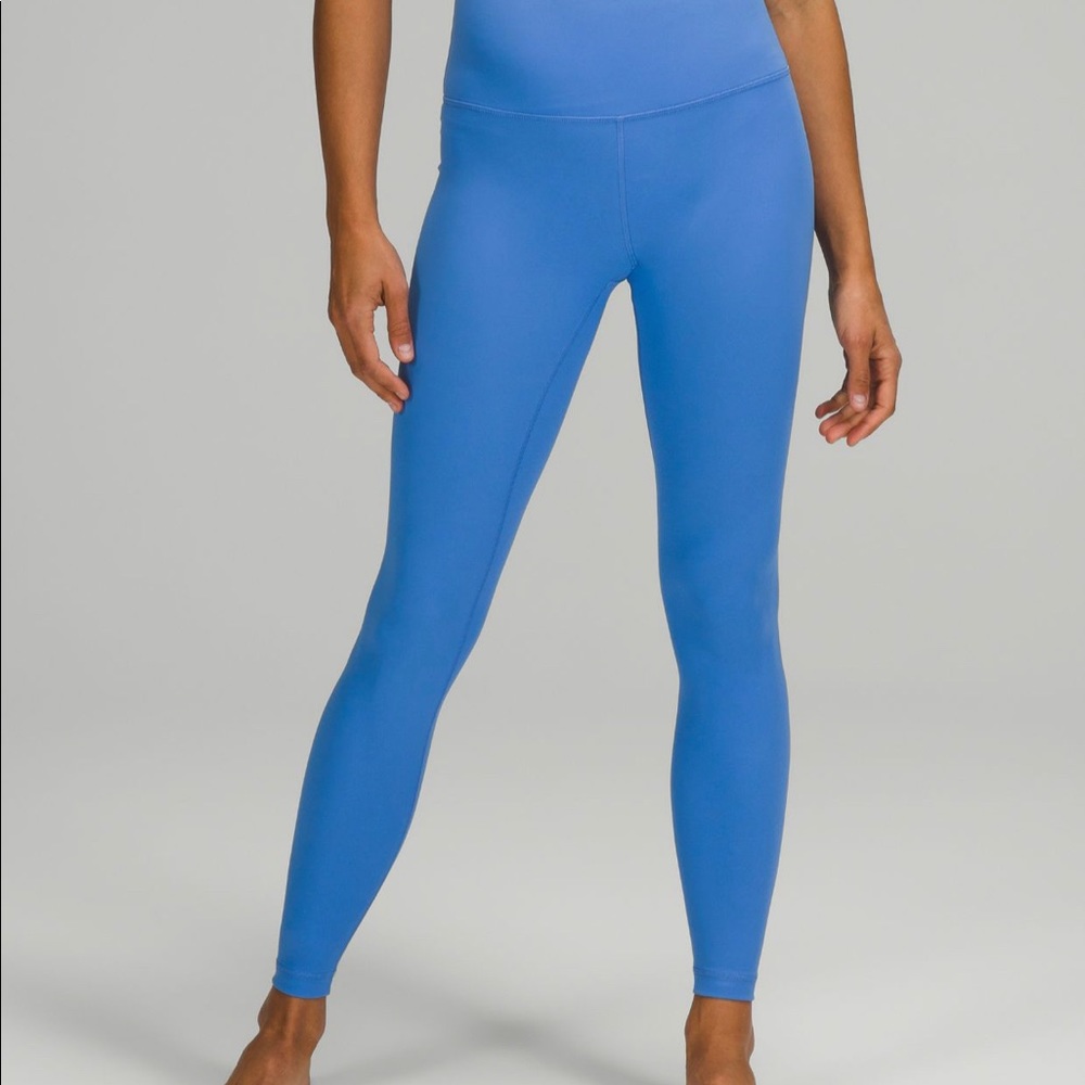Lululemon Wunder train leggings blue nile size 6 25”